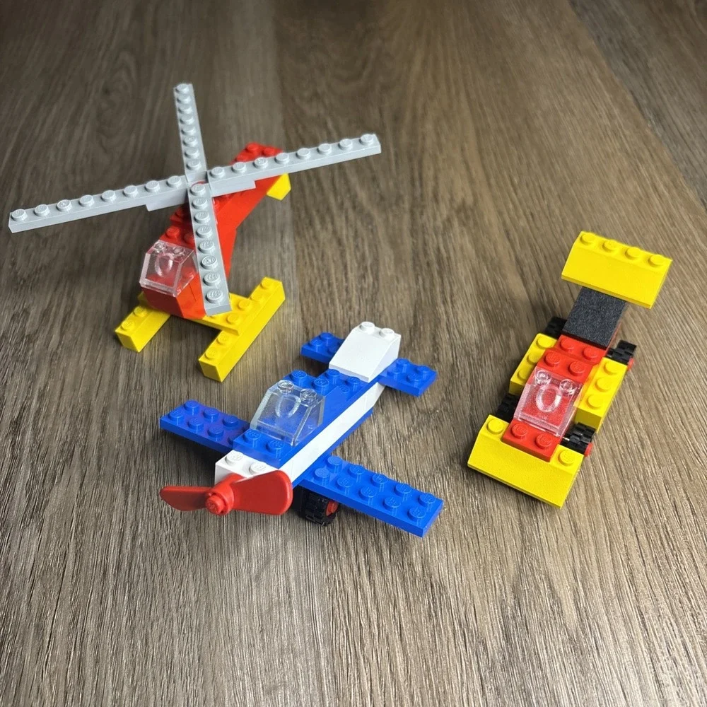 Vintage 1989 McDonalds Happy Meal LEGO‎ 3  Building Sets Car Plane Helicopter